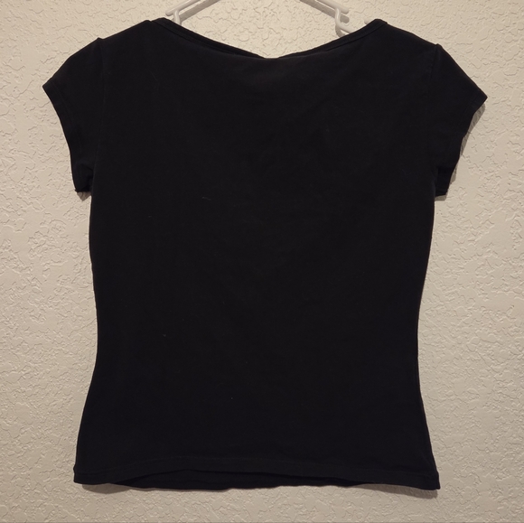 Skims - Cotton Jersey Soot(black) Scoop Neck Tshirt Size: Medium - Picture 6 of 8